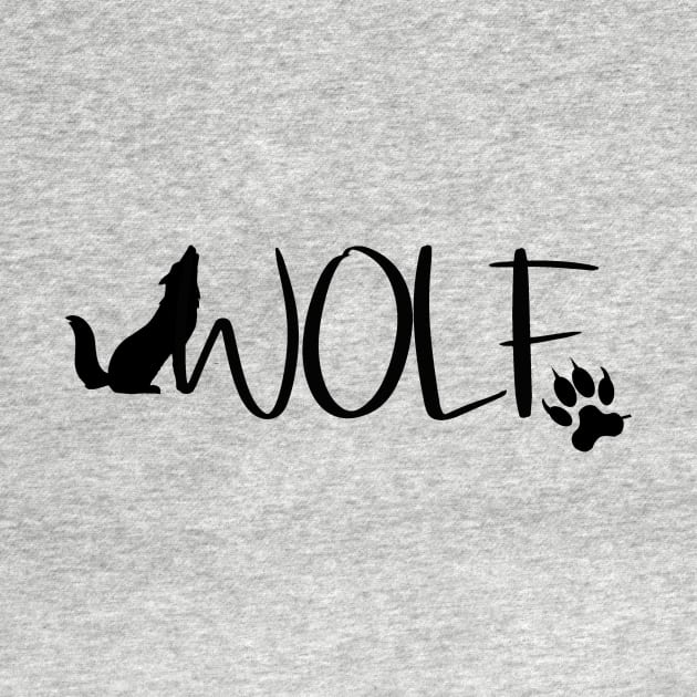 Wolf Text Art by Country Mouse Studio